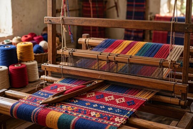 Images sample: Handloom weaving