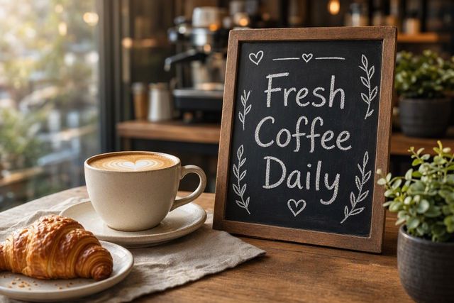 Images sample: Café menu board