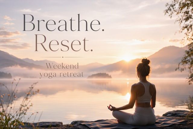 Images sample: Yoga retreat ad