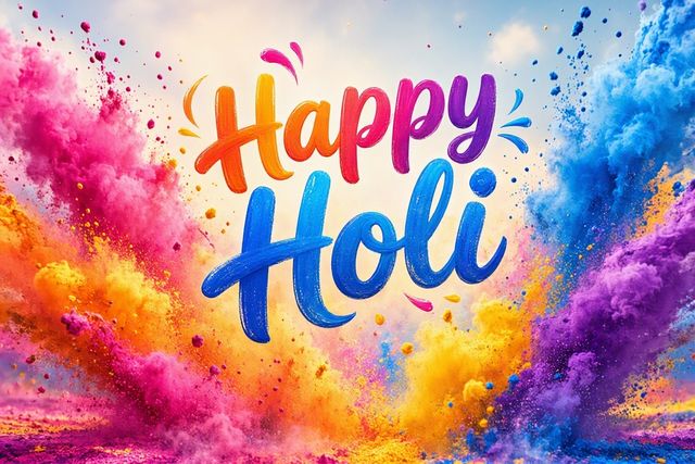 Images sample: Holi greetings